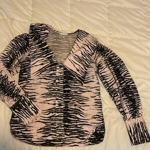 Ganni Zebra Blouse